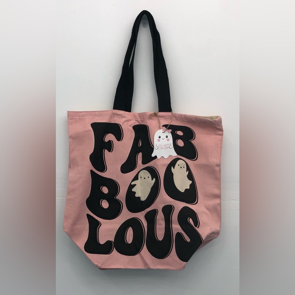 Pink 'Fabulous' Graphic Tote shoulder Bag. 21”LX19”W